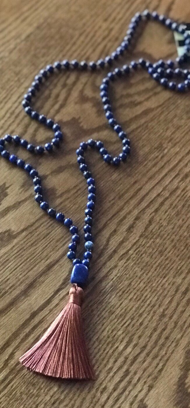 Lapis Mala Prayer Beads