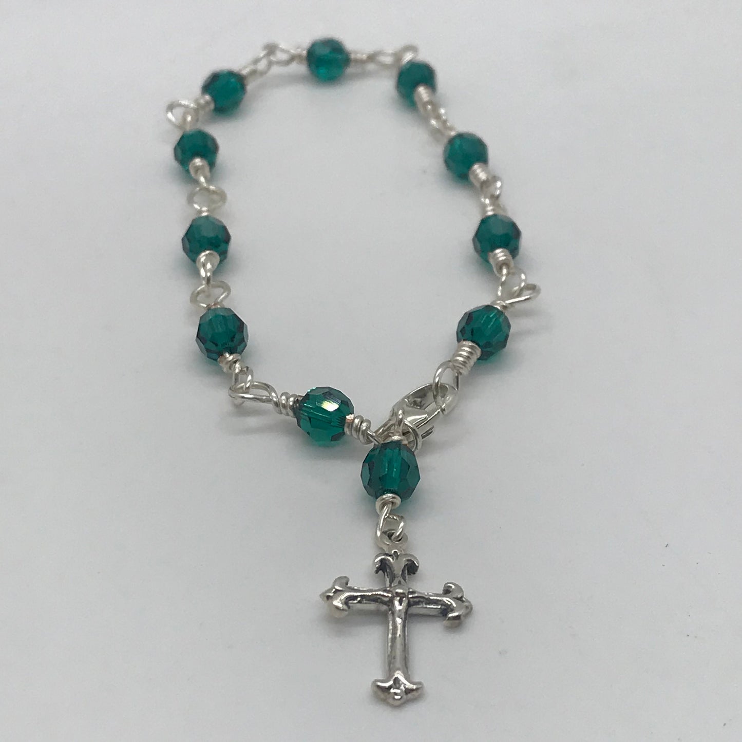 Sterling Silver Rosary Bracelet