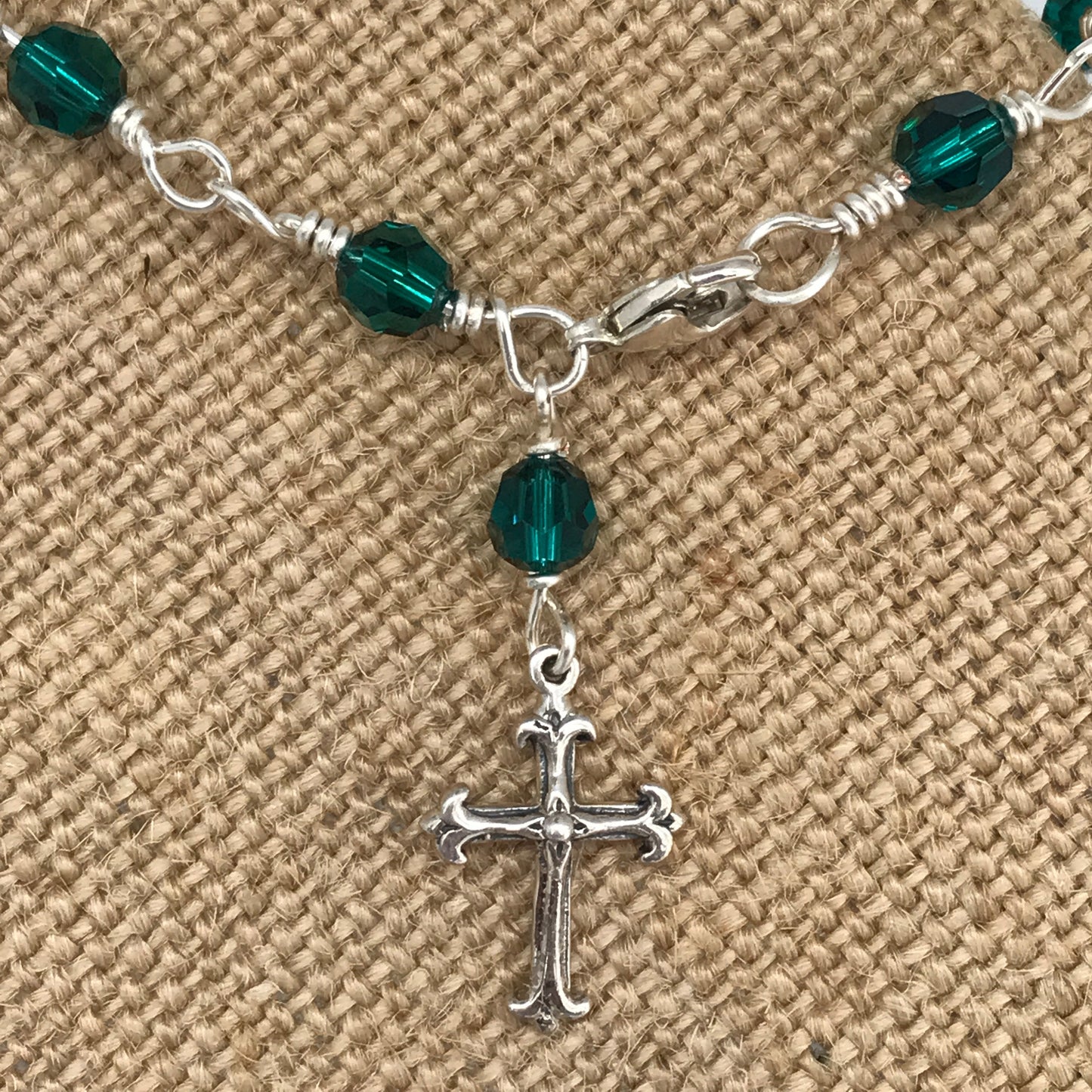 Sterling Silver Rosary Bracelet